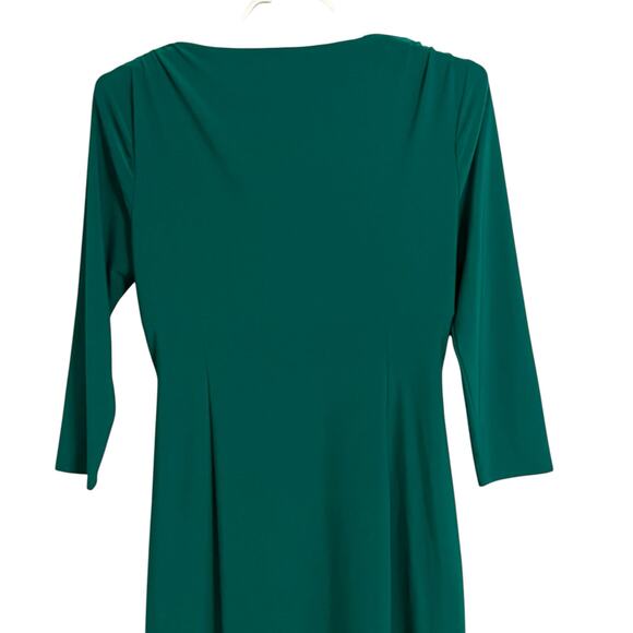 Ralph Lauren VNeck Ruched 3/4 Sleeve Dress - Picture 5 of 7